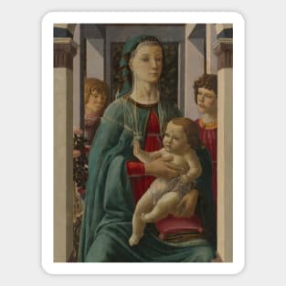 Virgin and Child with Two Angels by Francesco Botticini Magnet